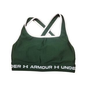 Under Armour Women's Green Sports Bra X-Back Stretch Activewear Sz S
